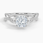 Garland Diamond Ring Platinum Cushion Engagement Ring