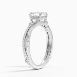Begonia Vine Diamond Ring (1/4 ct. tw.) Platinum Asscher Engagement Ring