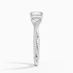 Begonia Vine Diamond Ring (1/4 ct. tw.) Platinum Asscher Engagement Ring