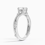 Begonia Vine Diamond Ring (1/4 ct. tw.) Platinum Cushion Engagement Ring