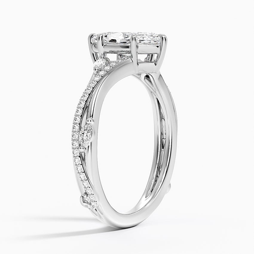 Begonia Vine Diamond Ring (1/4 ct. tw.) Platinum Marquise Engagement Ring