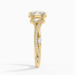 Begonia Vine Diamond Ring (1/4 ct. tw.) Yellow Gold 18k Oval Engagement Ring
