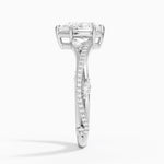 Begonia Vine Diamond Ring (1/4 ct. tw.) Platinum Pear Engagement Ring