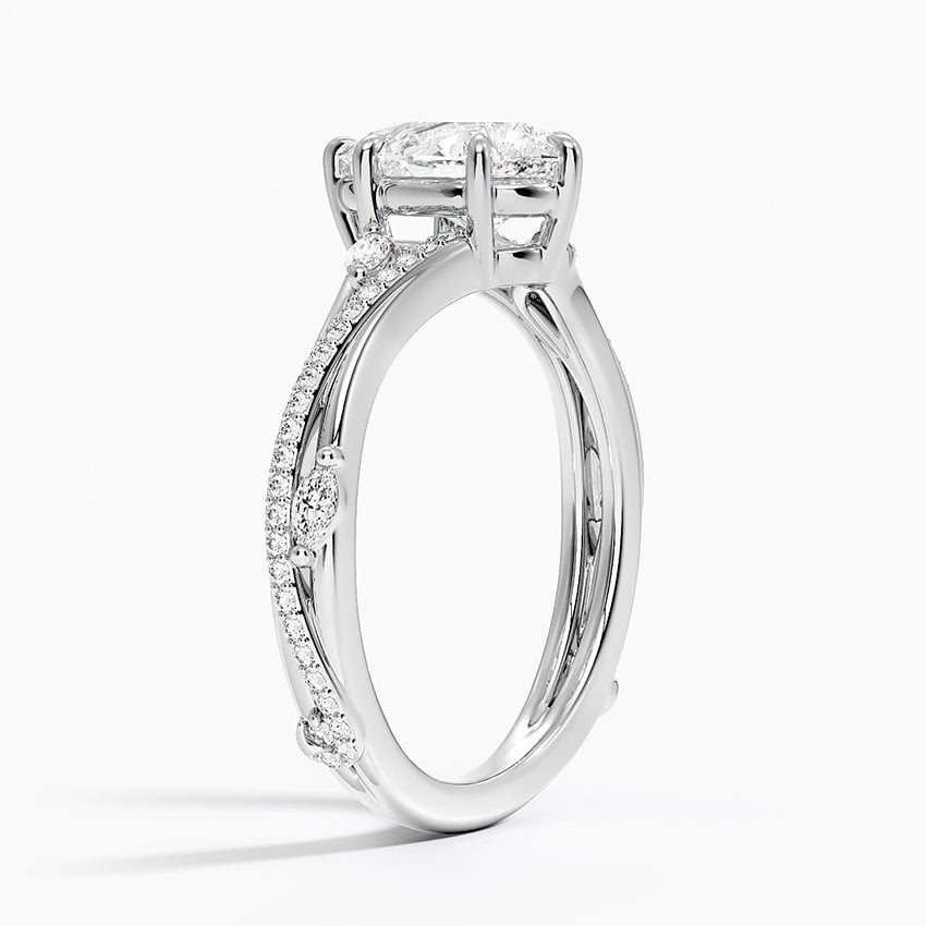 Begonia Vine Diamond Ring (1/2 ct. tw.) Platinum Pear Engagement Ring