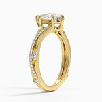 Begonia Vine Diamond Ring (1/2 ct. tw.) Yellow Gold 18k Pear Engagement Ring