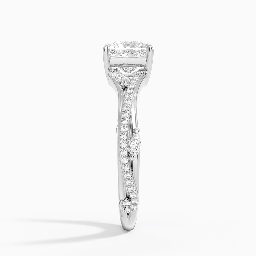 Begonia Vine Diamond Ring (1/4 ct. tw.) Platinum Princess Engagement Ring