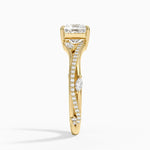 Begonia Vine Diamond Ring (1/4 ct. tw.) Yellow Gold 18k Princess Engagement Ring
