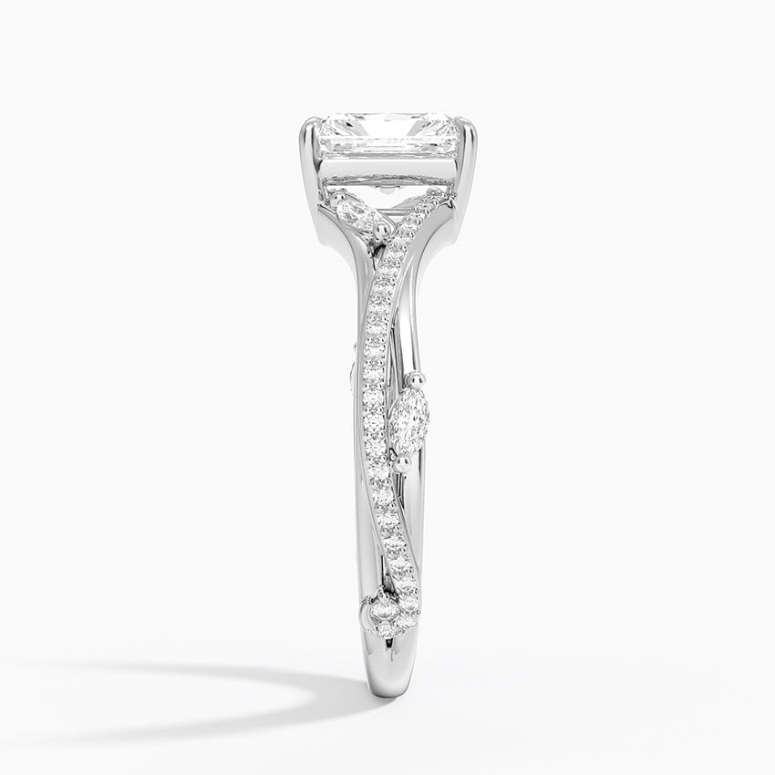 Begonia Vine Diamond Ring (1/4 ct. tw.) Platinum Radiant Engagement Ring