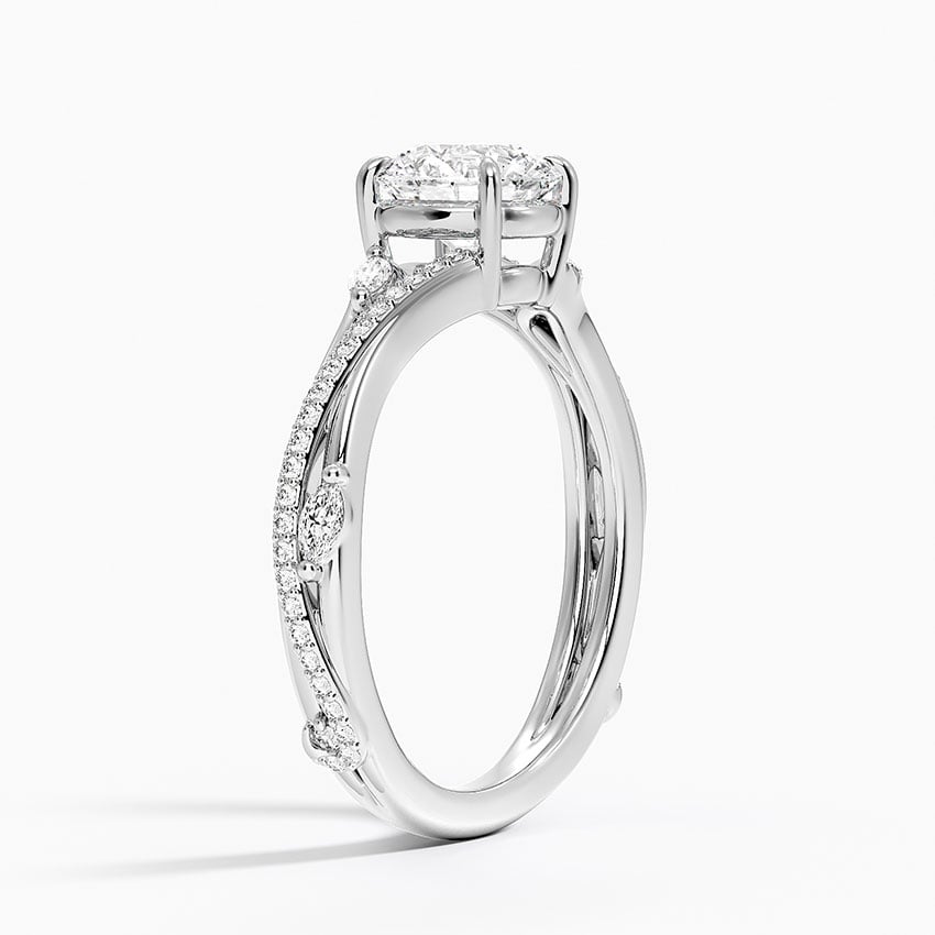 Begonia Vine Diamond Ring (1/4 ct. tw.) Platinum Round Engagement Ring