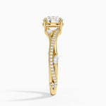 Begonia Vine Diamond Ring (1/4 ct. tw.) Yellow Gold 18k Round Engagement Ring