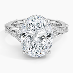 Begonia Vine Diamond Ring (1/4 ct. tw.) Platinum Oval Engagement Ring