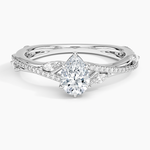 Begonia Vine Diamond Ring (1/4 ct. tw.) Platinum Pear Engagement Ring