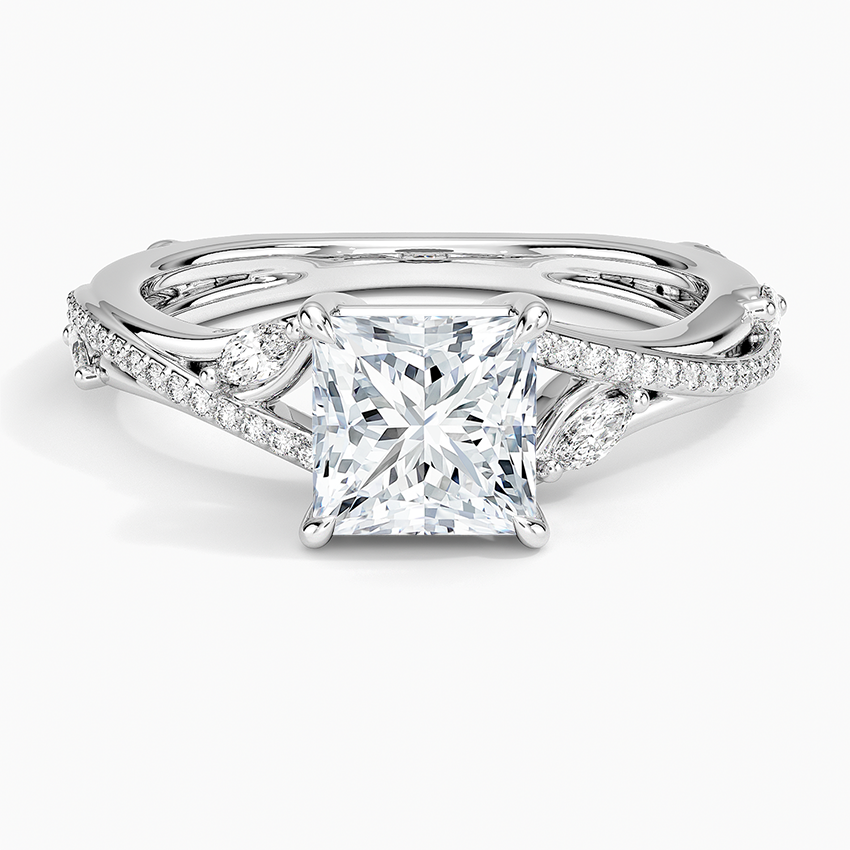 Begonia Vine Diamond Ring (1/4 ct. tw.) Platinum Princess Engagement Ring