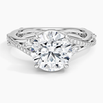 Begonia Vine Diamond Ring (1/4 ct. tw.) Platinum Round Engagement Ring