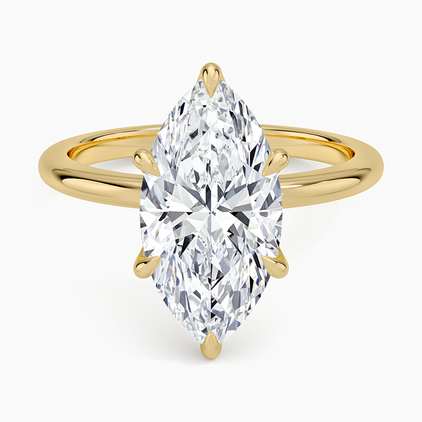 Esme 1.8mm Ring Yellow Gold 18k Marquise Engagement Ring
