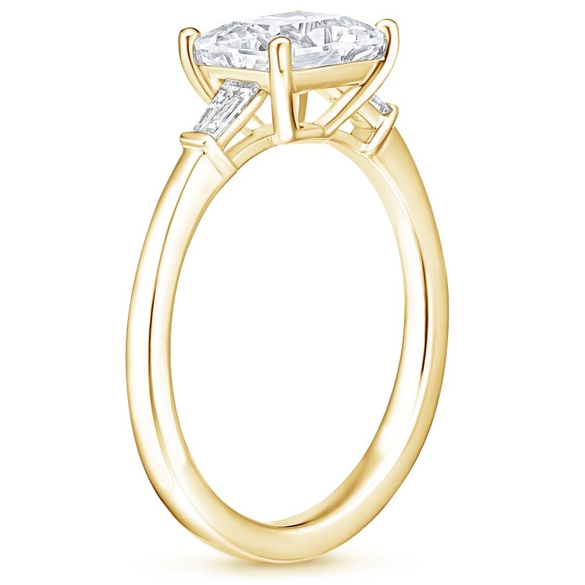 East West Tapered Baguette Diamond Ring Engagement Ring Setting