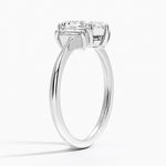 Vertical Baguette Three Stone Diamond Ring Platinum Marquise Engagement Ring