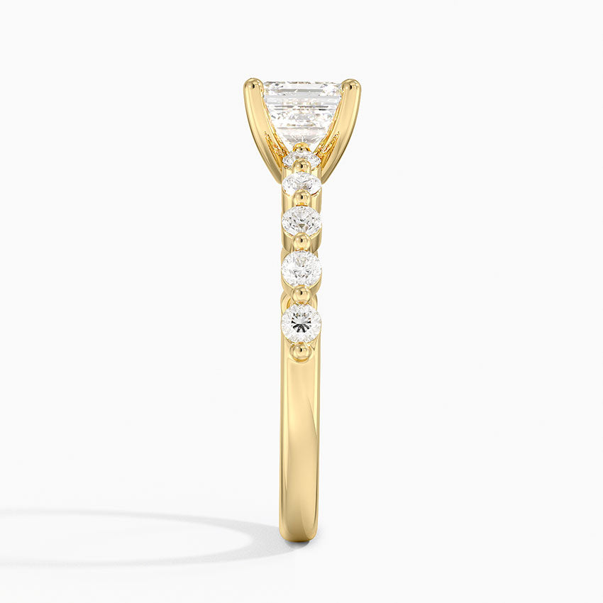 Marseille Half Coverage Diamond Ring (1/4 ct. tw.) Yellow Gold 18k Asscher Engagement Ring