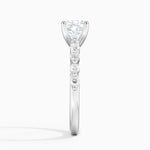 Marseille Half Coverage Diamond Ring (1/4 ct. tw.) Platinum Cushion Engagement Ring