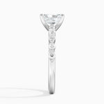 Marseille Half Coverage Diamond Ring (1/4 ct. tw.) Platinum Radiant Engagement Ring