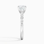 Marseille Half Coverage Diamond Ring (1/4 ct. tw.) Platinum Round Engagement Ring
