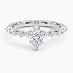Marseille Half Coverage Diamond Ring (1/4 ct. tw.) Platinum Marquise Engagement Ring