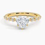 Marseille Half Coverage Diamond Ring (1/4 ct. tw.) Yellow Gold 18k Heart Engagement Ring