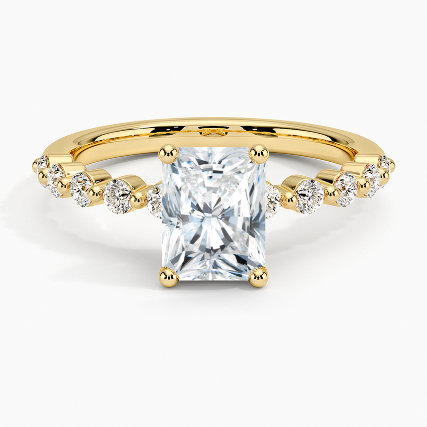 Marseille Half Coverage Diamond Ring (1/4 ct. tw.) Yellow Gold 18k Radiant Engagement Ring