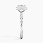 Marseille Halo Diamond Ring (1/2 ct. tw.) Platinum Asscher Engagement Ring