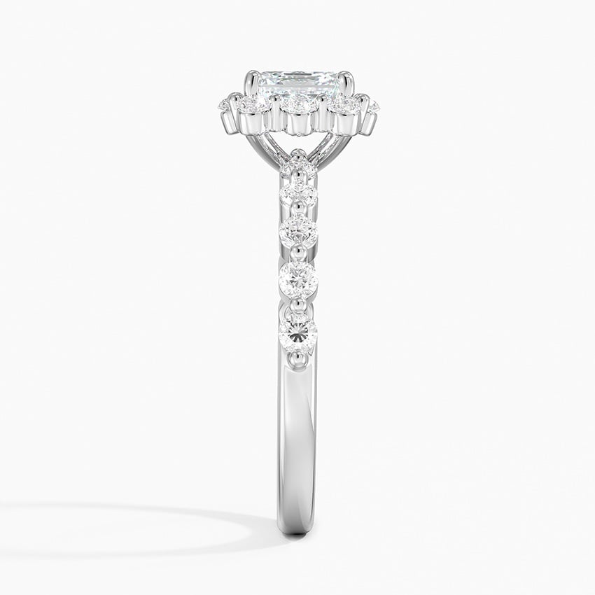 Marseille Halo Diamond Ring (1/2 ct. tw.) Platinum Asscher Engagement Ring