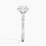 Marseille Halo Diamond Ring (1/2 ct. tw.) Platinum Cushion Engagement Ring