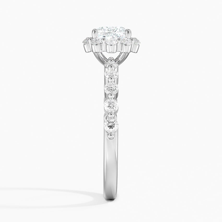 Marseille Halo Diamond Ring (1/2 ct. tw.) Platinum Cushion Engagement Ring
