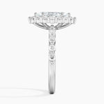 Marseille Halo Diamond Ring (1/2 ct. tw.) Platinum Marquise Engagement Ring