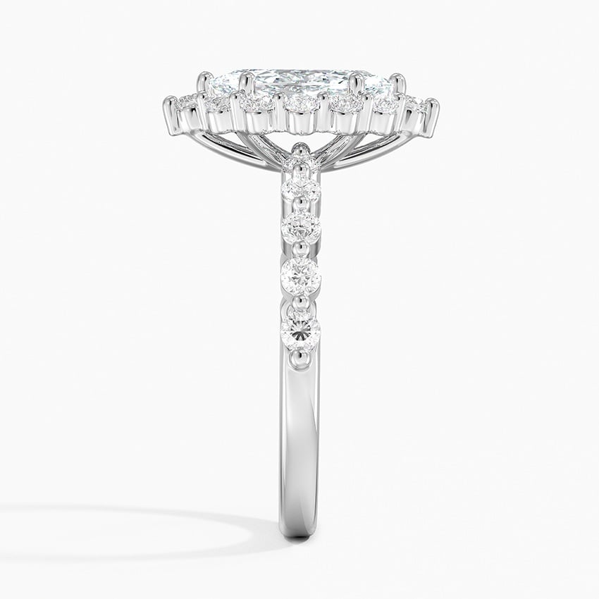 Marseille Halo Diamond Ring (1/2 ct. tw.) Platinum Marquise Engagement Ring