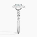Marseille Halo Diamond Ring (1/2 ct. tw.) Platinum Oval Engagement Ring