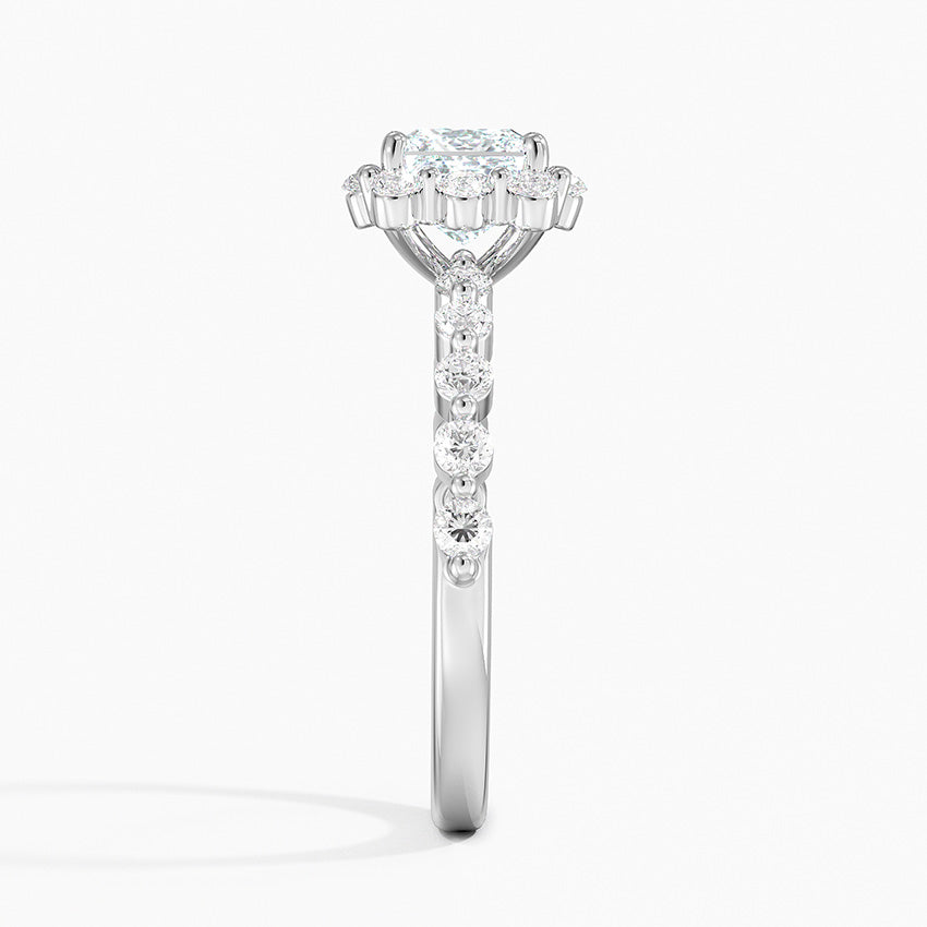Marseille Halo Diamond Ring (1/2 ct. tw.) Platinum Princess Engagement Ring