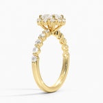 Marseille Halo Diamond Ring (1/2 ct. tw.) Yellow Gold 18k Princess Engagement Ring