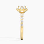 Marseille Halo Diamond Ring (1/2 ct. tw.) Yellow Gold 18k Princess Engagement Ring