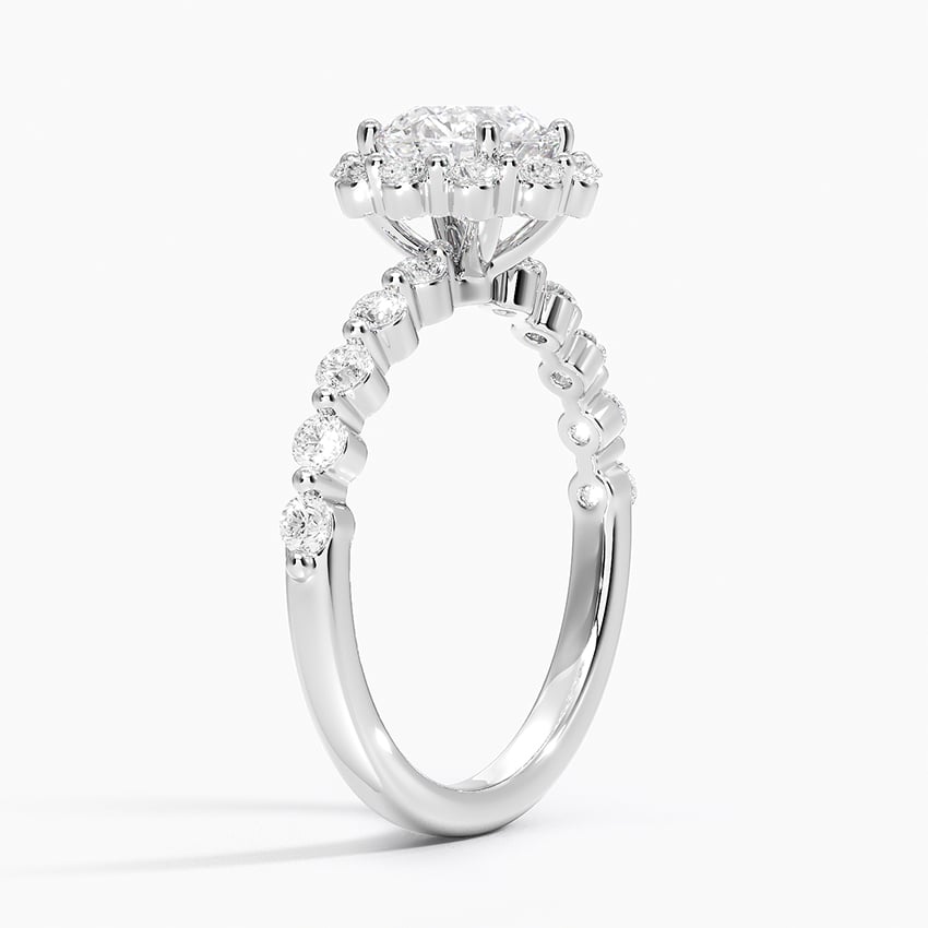Marseille Halo Diamond Ring (1/2 ct. tw.) Platinum Round Engagement Ring