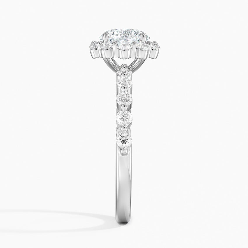 Marseille Halo Diamond Ring (1/2 ct. tw.) Platinum Round Engagement Ring