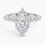 Marseille Halo Diamond Ring (1/2 ct. tw.) Platinum Marquise Engagement Ring