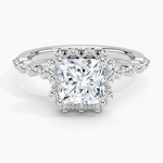 Marseille Halo Diamond Ring (1/2 ct. tw.) Platinum Princess Engagement Ring