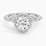Marseille Halo Diamond Ring (1/2 ct. tw.) Platinum Round Engagement Ring