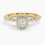 Marseille Halo Diamond Ring (1/2 ct. tw.) Yellow Gold 18k Cushion Engagement Ring