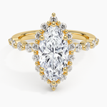 Marseille Halo Diamond Ring (1/2 ct. tw.) Yellow Gold 18k Marquise Engagement Ring