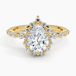 Marseille Halo Diamond Ring (1/2 ct. tw.) Yellow Gold 18k Pear Engagement Ring