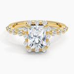 Marseille Halo Diamond Ring (1/2 ct. tw.) Yellow Gold 18k Radiant Engagement Ring