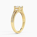 Tressa Split Shank Diamond Ring Yellow Gold 18k Asscher Engagement Ring