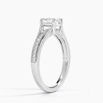 Tressa Split Shank Diamond Ring Platinum Cushion Engagement Ring