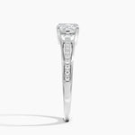 Tressa Split Shank Diamond Ring Platinum Cushion Engagement Ring